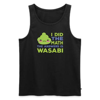 Funny wasabi saying - Men's Premium Organic Tank Top - black - Front - AI Model Male 178 light (178cm)
