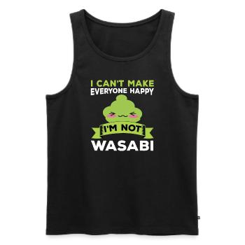 Funny Wasabi Lovers Design - Men's Premium Organic Tank Top - black - Front - AI Model Male 178 light (178cm)