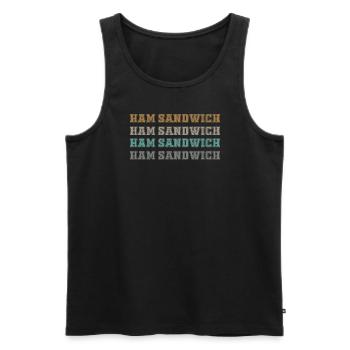 Ham sandwich - Men's Premium Organic Tank Top - black - Front - Michal (187cm)
