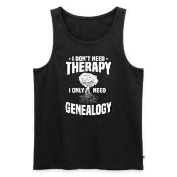 Fun Family Tree Research Design - Men's Premium Organic Tank Top - black - Front - Michal (187cm)