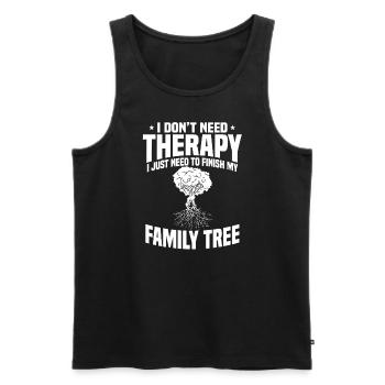 Fun Family Tree Research Design - Men's Premium Organic Tank Top - black - Front - Michal (187cm)
