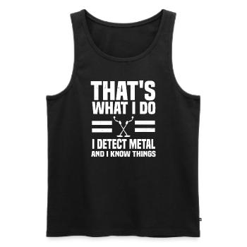 Metall Suche - Männer Premium Bio Tank Top - Schwarz - Vorne - AI Model Male 178 light (178cm)