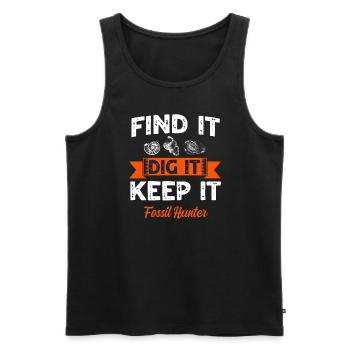 Great fossil hunter saying - Men's Premium Organic Tank Top - black - Front - AI Model Male 178 light (178cm)