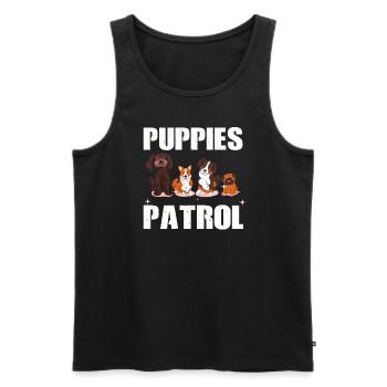 Welpen Patrouille - Männer Premium Bio Tank Top - Schwarz - Vorne - AI Model Male 178 light (178cm)
