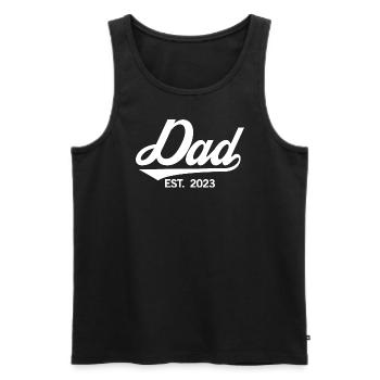 2023, Dad To Be, Schwangerschaftsankündigung - Männer Premium Bio Tank Top - Schwarz - Vorne - Michal (187cm)