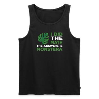 Monstera plant proverb for gardeners - Men's Premium Organic Tank Top - black - Front - Michal (187cm)