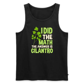 Coriander Lover Gift - Men's Premium Organic Tank Top - black - Front - AI Model Male 178 light (178cm)