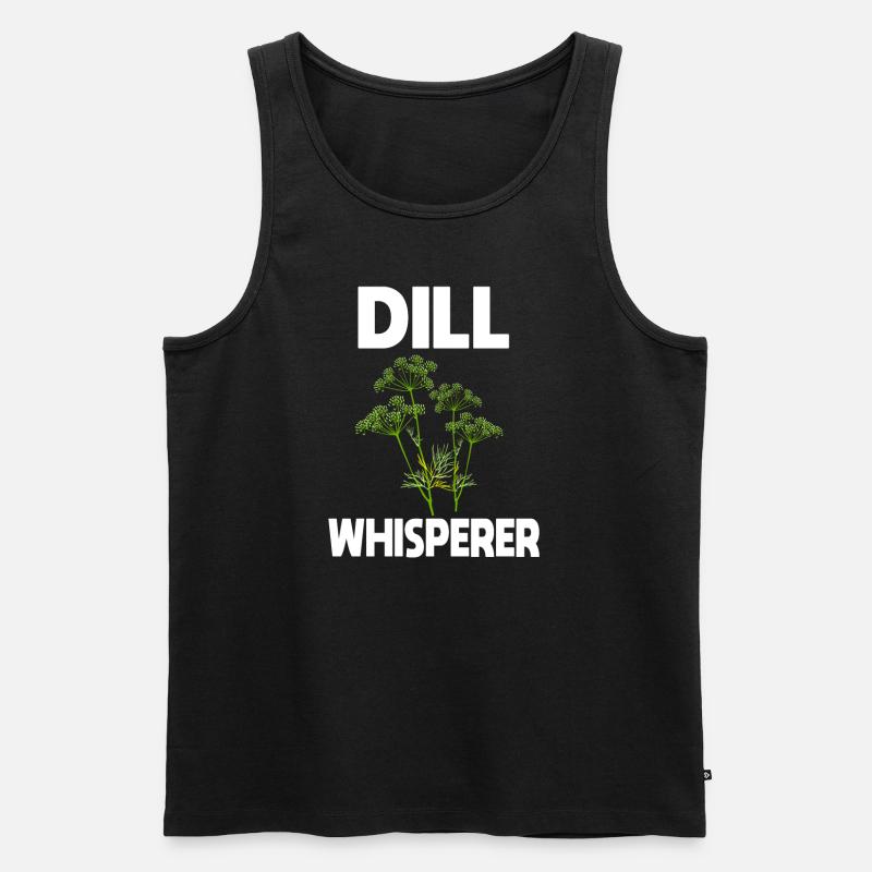 Dill Flüsterer - Männer Premium Bio Tank Top - Schwarz