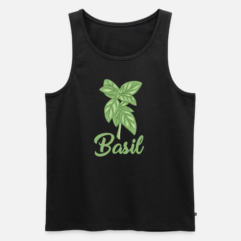 Basilikum - Männer Premium Bio Tank Top - Schwarz
