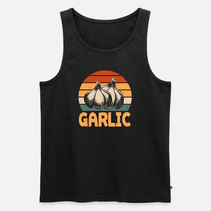 Knoblauch - Männer Premium Bio Tank Top - Schwarz