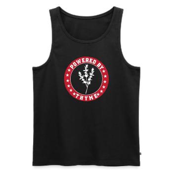 Lustiges Thymian Geschenk - Männer Premium Bio Tank Top - Schwarz - Vorne - Michal (187cm)