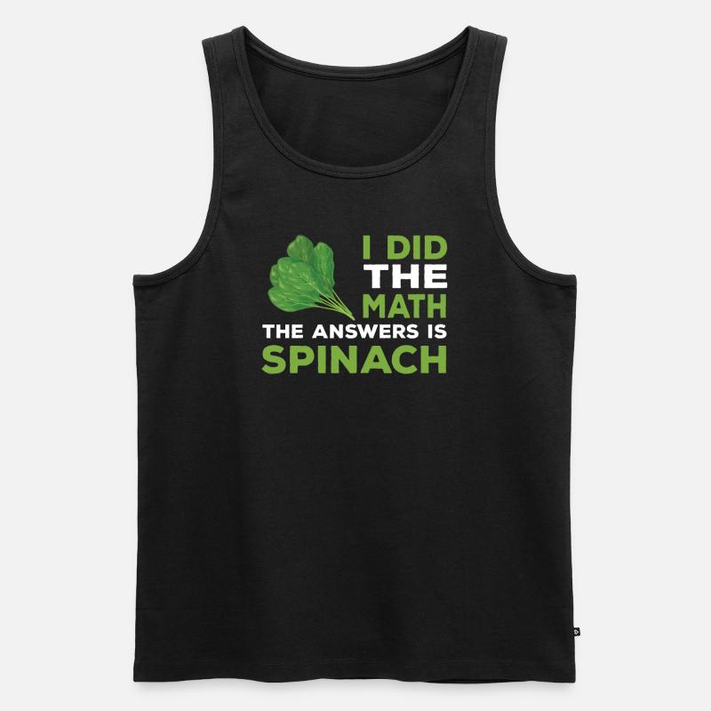 Lustiger Spinat Spruch - Männer Premium Bio Tank Top - Schwarz