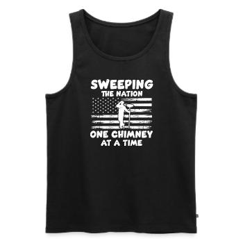 American Chimney Sweep Design - Men's Premium Organic Tank Top - black - Front - AI Model Male 178 light (178cm)