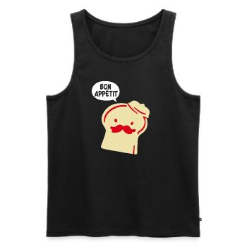 French toast - Men's Premium Organic Tank Top - black - Front - Michal (187cm)