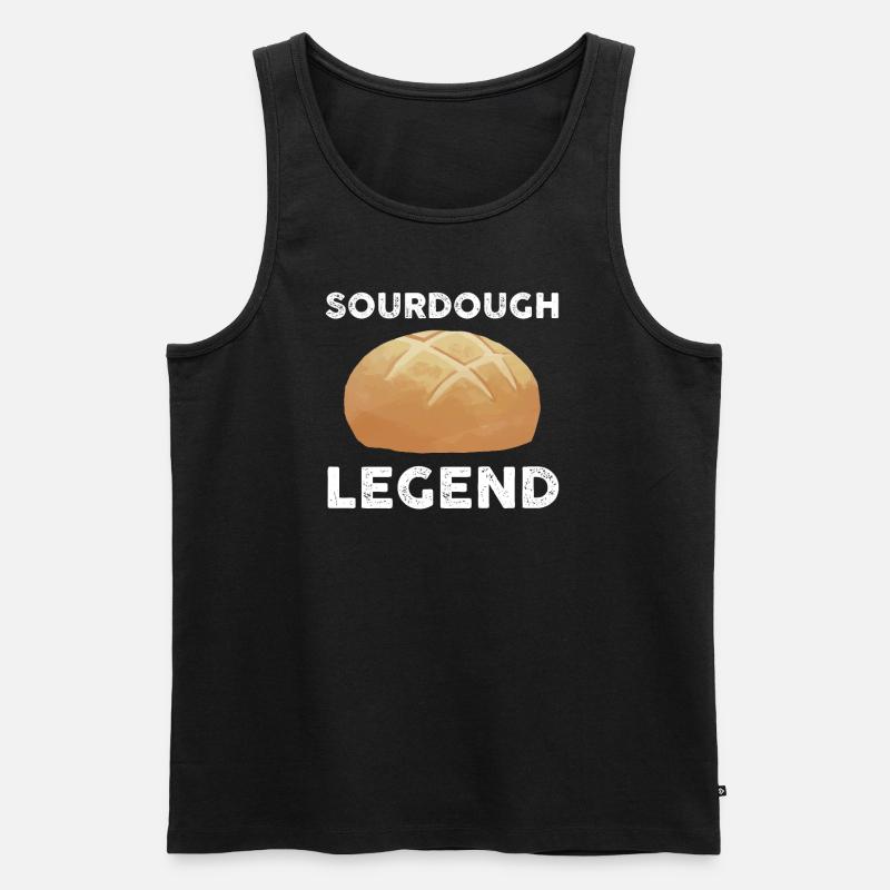 Sauerteig Legende - Männer Premium Bio Tank Top - Schwarz