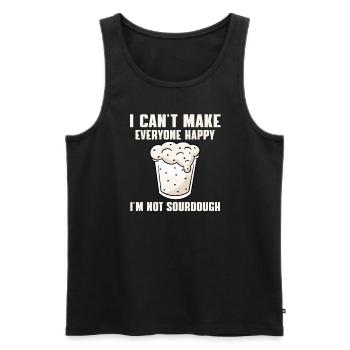 Funny sourdough lover saying - Men's Premium Organic Tank Top - black - Front - Michal (187cm)