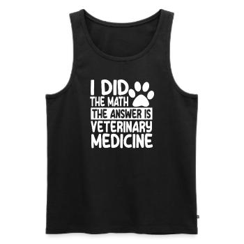 Veterinary medicine - Men's Premium Organic Tank Top - black - Front - Michal (187cm)