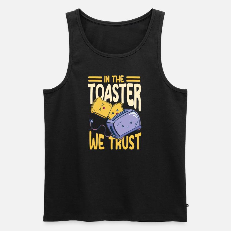 Lustiges Toaster-design - Männer Premium Bio Tank Top - Schwarz