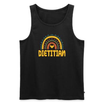Diététicien - Débardeur bio Premium Homme - noir - Devant - Michal (187cm)