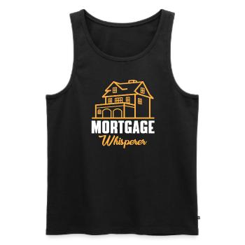 Funny mortgage whisperer - Men's Premium Organic Tank Top - black - Front - AI Model Male 178 light (178cm)