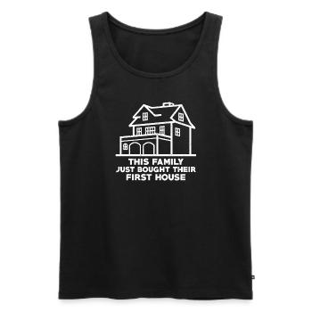 Family Homeowners for the first time - Men's Premium Organic Tank Top - black - Front - Michal (187cm)