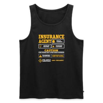 Insurance agent - Men's Premium Organic Tank Top - black - Front - AI Model Male 178 light (178cm)