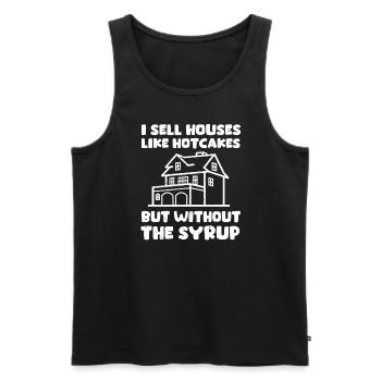 Funny Real Estate Agent Saying - Men's Premium Organic Tank Top - black - Front - Michal (187cm)