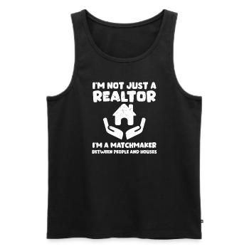 Toller Makler Matchmaker - Männer Premium Bio Tank Top - Schwarz - Vorne - Michal (187cm)