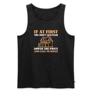 Reat Estate Business Spruch - Männer Premium Bio Tank Top - Schwarz - Vorne - AI Model Male 178 light (178cm)