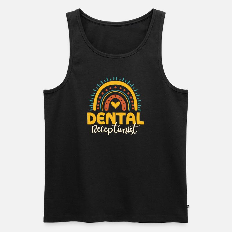 Zahnarzthelferin Geschenk - Männer Premium Bio Tank Top - Schwarz