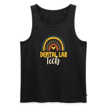 Dentallabortechnik - Männer Premium Bio Tank Top - Schwarz - Vorne - AI Model Male 178 light (178cm)