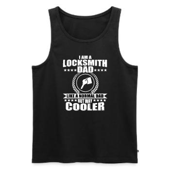 Great locksmith father for men - Men's Premium Organic Tank Top - black - Front - AI Model Male 178 light (178cm)