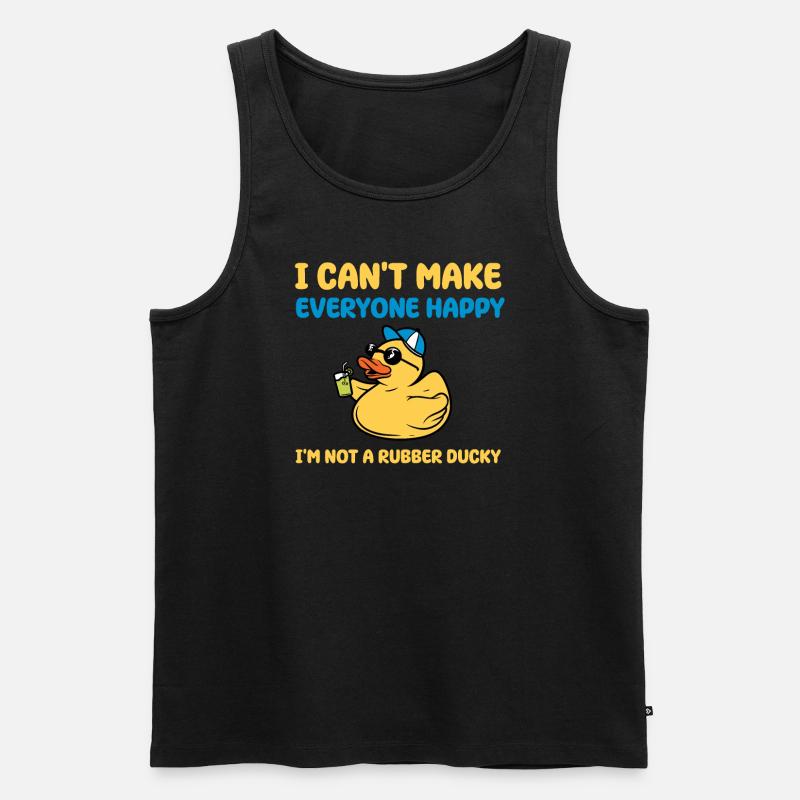 Lustiges Gummientchen Geschenk - Männer Premium Bio Tank Top - Schwarz