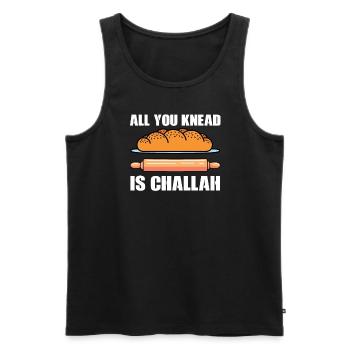 Challah Baking - Men's Premium Organic Tank Top - black - Front - AI Model Male 178 light (178cm)