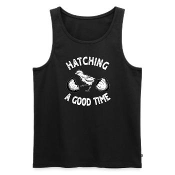 Chick saying - Men's Premium Organic Tank Top - black - Front - Michal (187cm)
