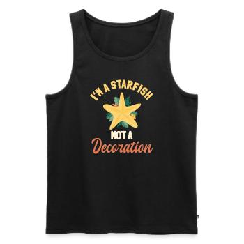 Toller Seestern Spruch - Männer Premium Bio Tank Top - Schwarz - Vorne - AI Model Male 178 light (178cm)