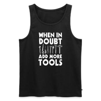 Lustiges Werkzeug Design - Männer Premium Bio Tank Top - Schwarz - Vorne - AI Model Male 178 light (178cm)