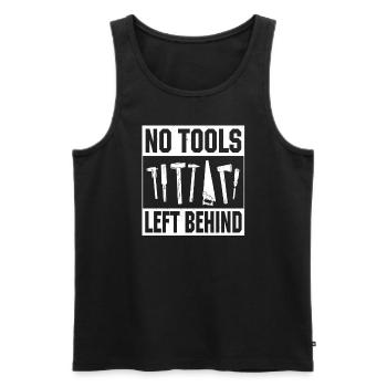 Keine Werkzeuge Werden Zurückgelassen - Männer Premium Bio Tank Top - Schwarz - Vorne - AI Model Male 178 light (178cm)