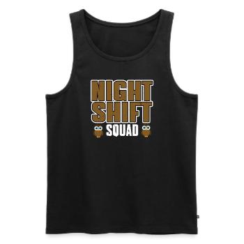 Jolie troupe de nuit - Débardeur bio Premium Homme - noir - Devant - AI Model Male 178 light (178cm)