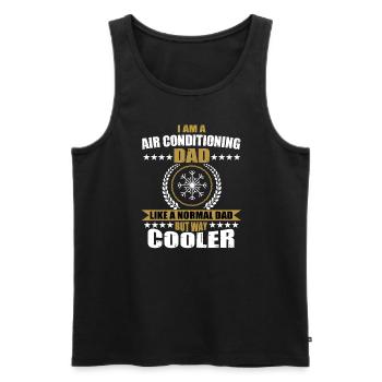 Air conditioners Papa - Men's Premium Organic Tank Top - black - Front - AI Model Male 178 light (178cm)