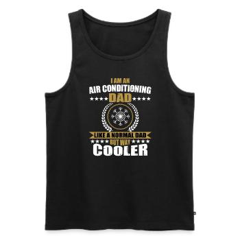 Air conditioners Papa - Men's Premium Organic Tank Top - black - Front - AI Model Male 178 light (178cm)