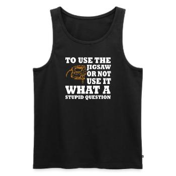 Jigsaw Quote Gift - Men's Premium Organic Tank Top - black - Front - Michal (187cm)