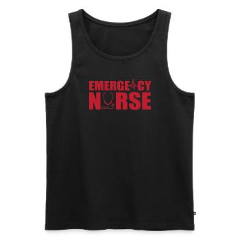 Emergency nurse - Men's Premium Organic Tank Top - black - Front - AI Model Male 178 light (178cm)