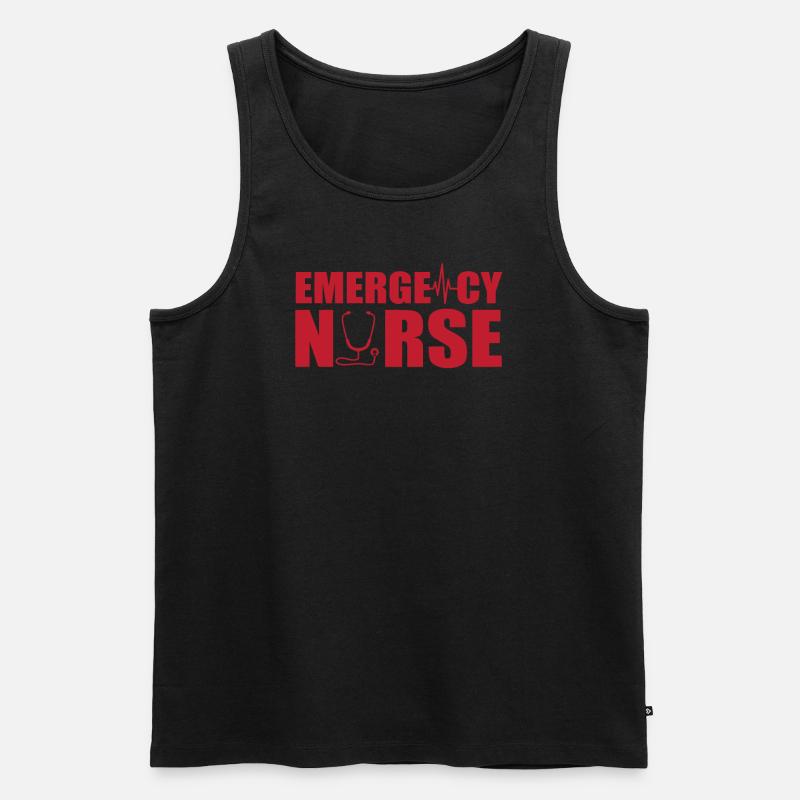 Notfallr Krankenschwester - Männer Premium Bio Tank Top - Schwarz