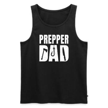 Grand Prepper Dad Apparel Survie en plein air pour - Débardeur bio Premium Homme - noir - Devant - AI Model Male 178 light (178cm)