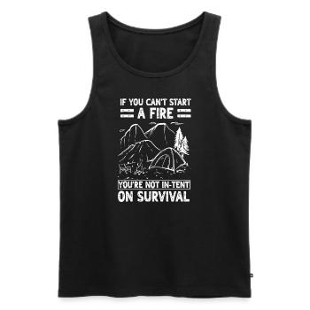 Fantastischer Bushcraft-spruch - Männer Premium Bio Tank Top - Schwarz - Vorne - Michal (187cm)