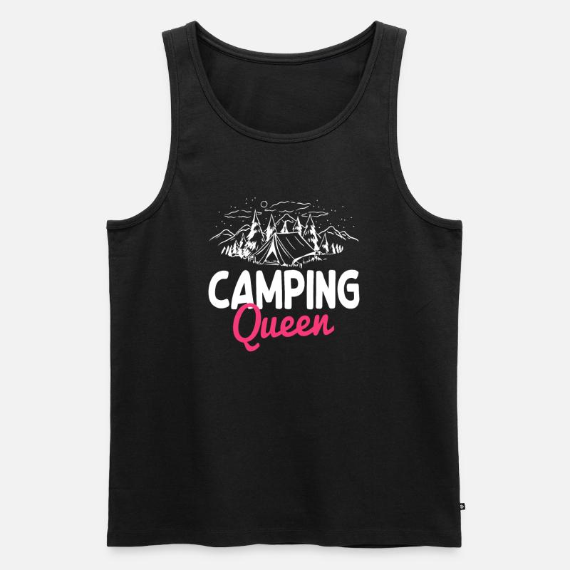 Fun Camping Queen - Débardeur bio Premium Homme - noir