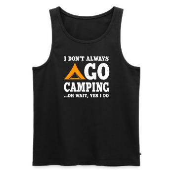 Lustiges Camping Sprichwort Shirt - Männer Premium Bio Tank Top - Schwarz - Vorne - Michal (187cm)