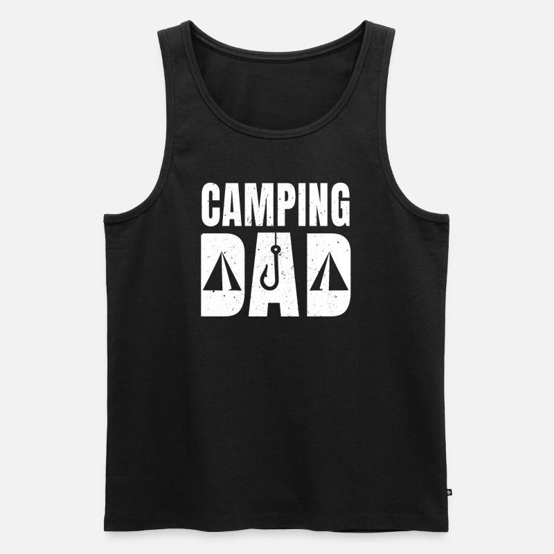 Camping Papa - Männer Premium Bio Tank Top - Schwarz