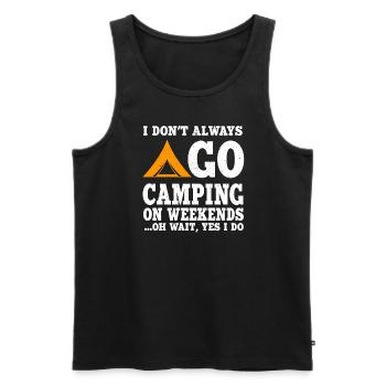 Lustiges Camping Liebhaber Geschenk - Männer Premium Bio Tank Top - Schwarz - Vorne - Michal (187cm)